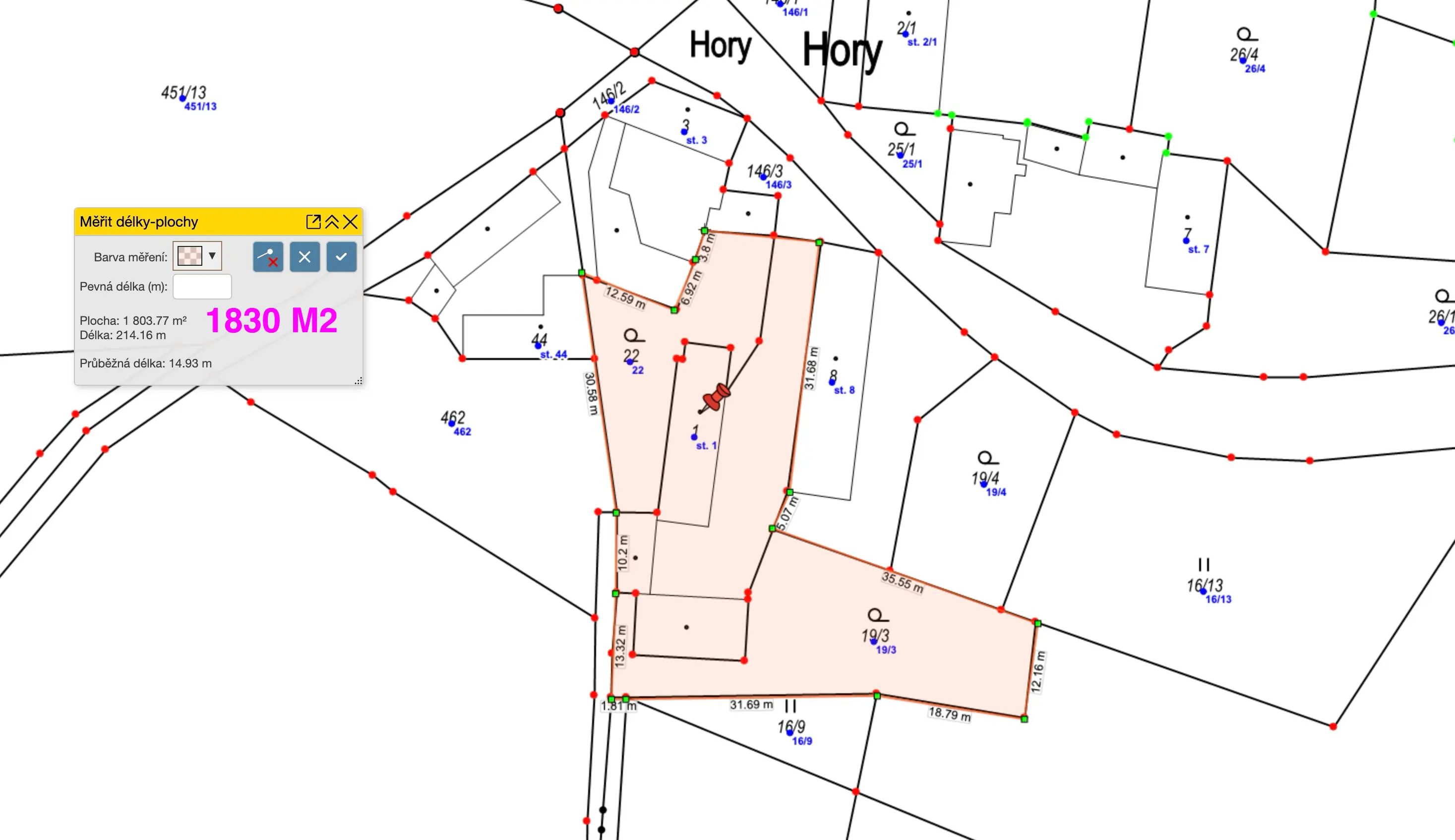 Katastrální mapa nemovitosti